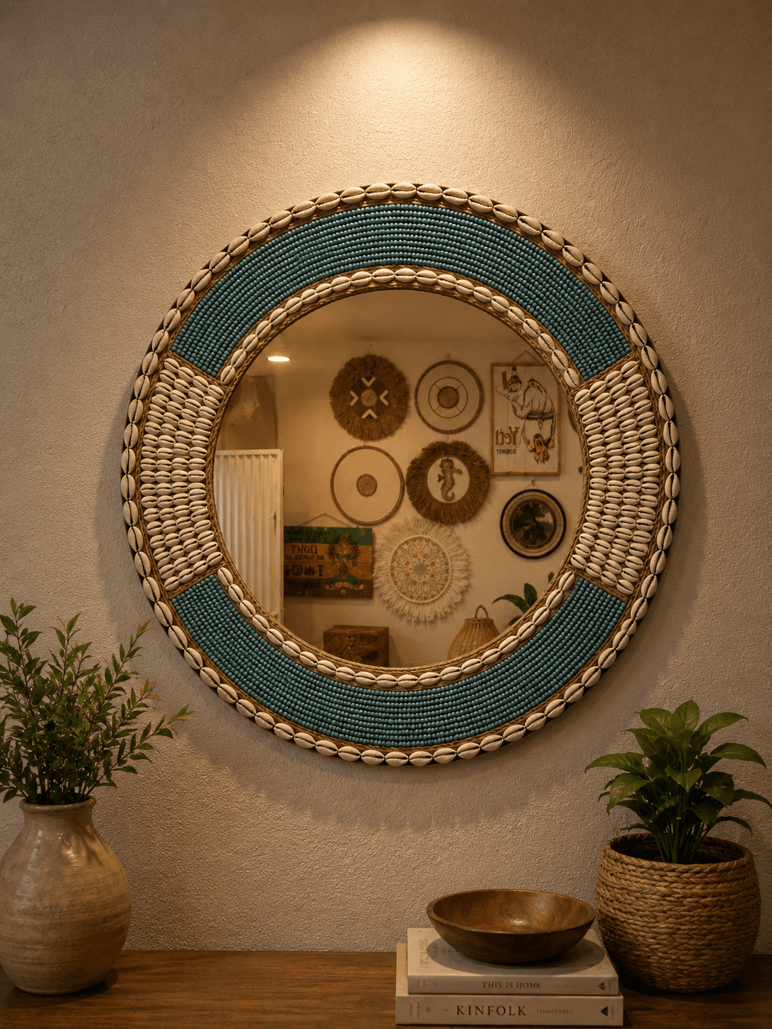 Cowrie Shell Wall Mirror — view 2