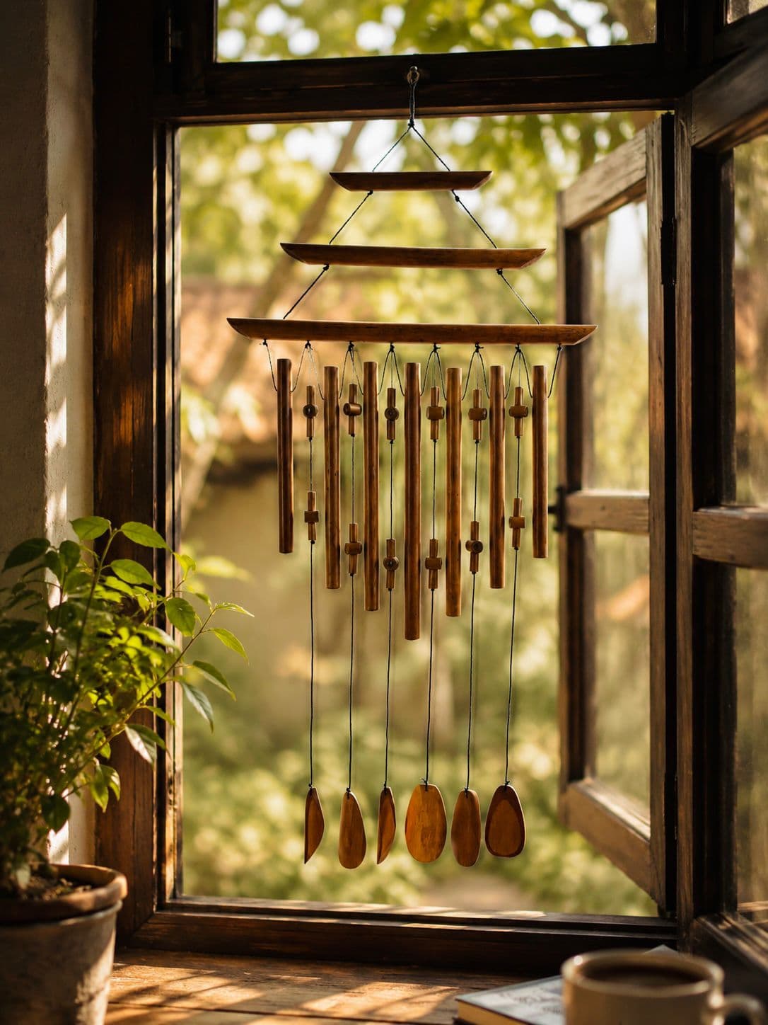 Pagoda Tiered Wooden Windchime
