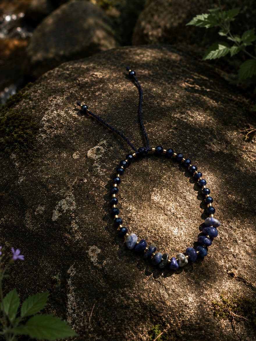 Midnight Ocean Beaded Bracelet