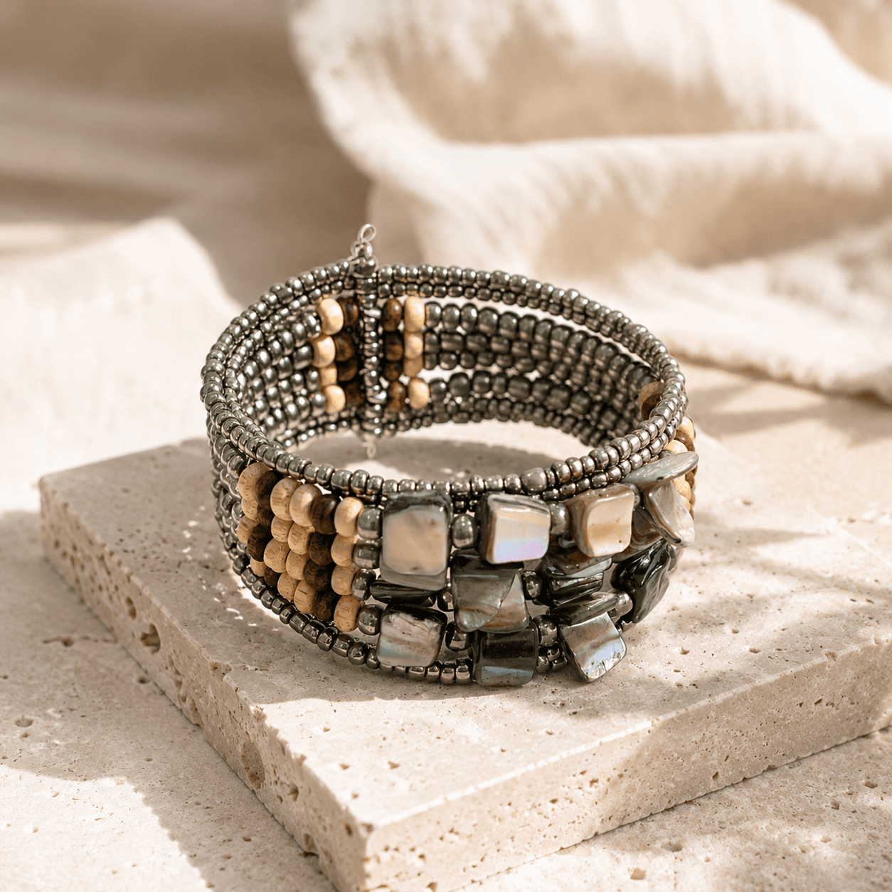 Cuff Bangle 1.654 (Ivory Shell) — view 3