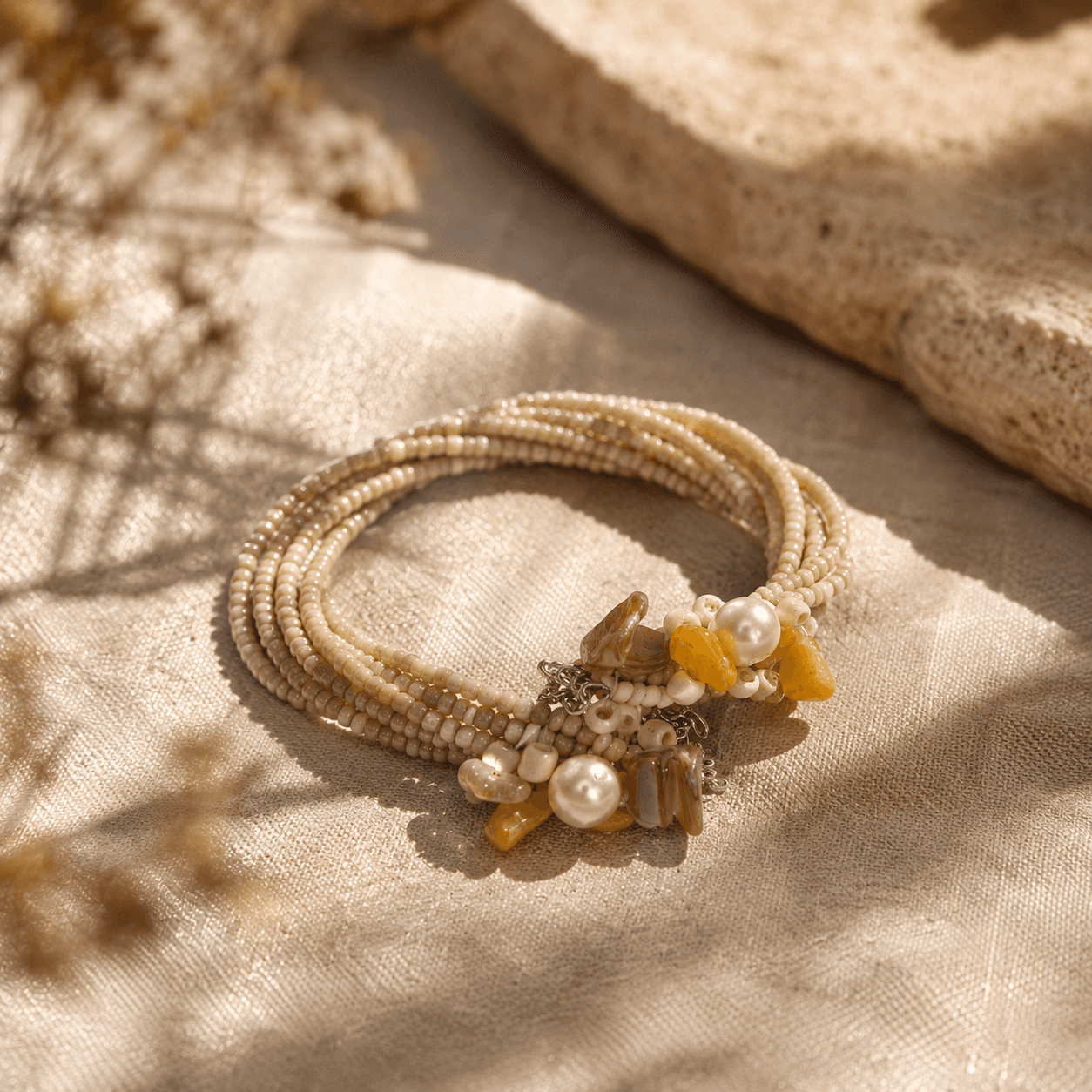 Cuff Bangle 1.654 (Black Obsidian & Grey) — view 2
