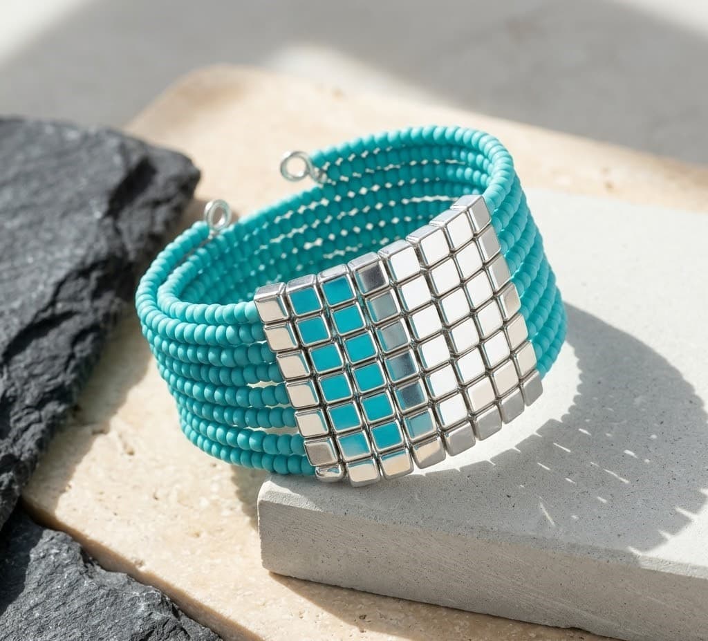 Cuff Bangle 1.654 (Teal)