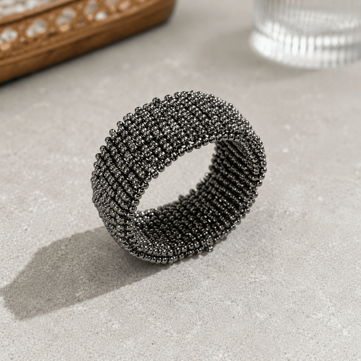 Cuff Bangle 1.654 (Red & Silver) — view 2