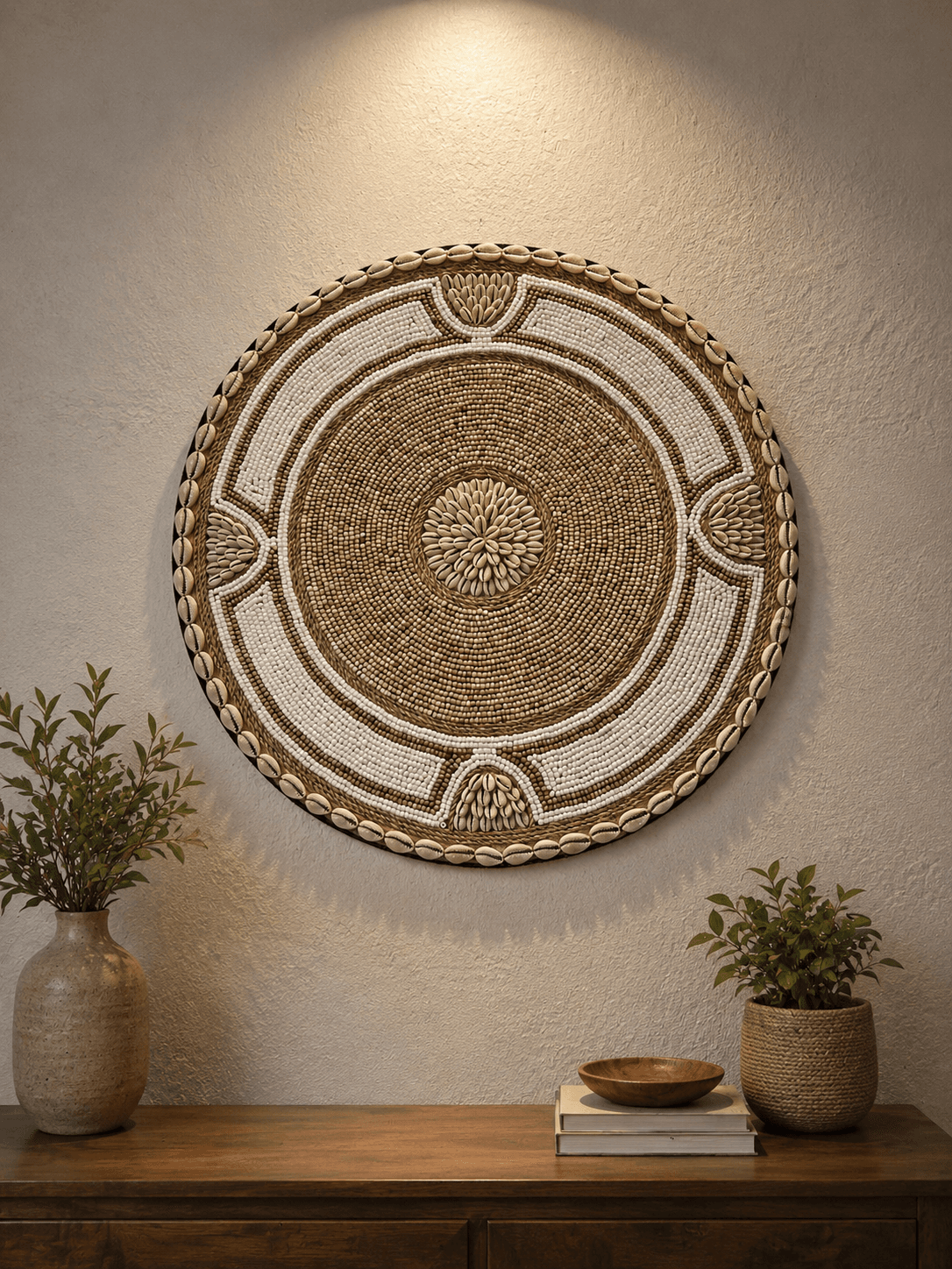 Cowrie Shell Wall Medallion