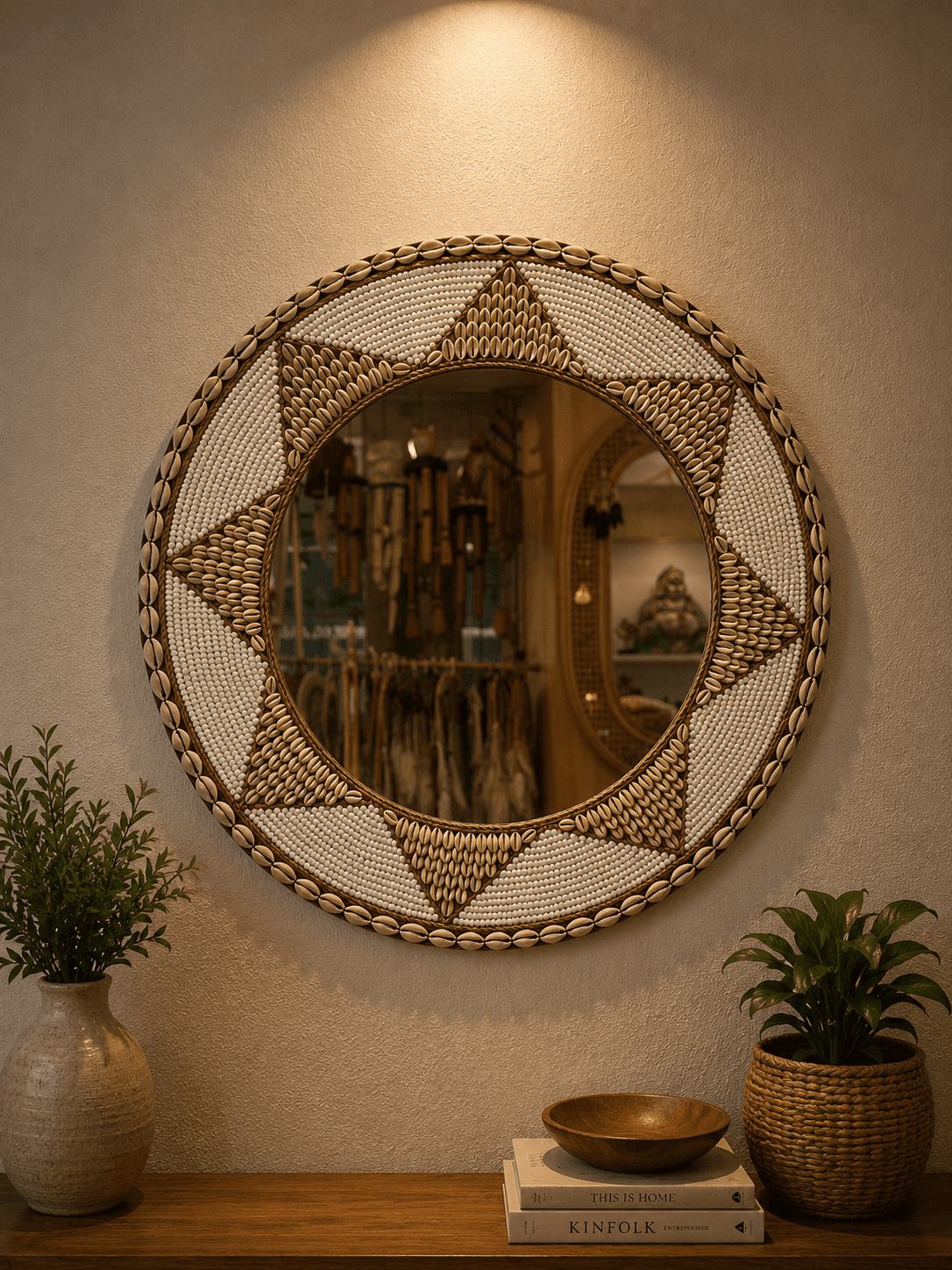Cowrie Shell Wall Mirror