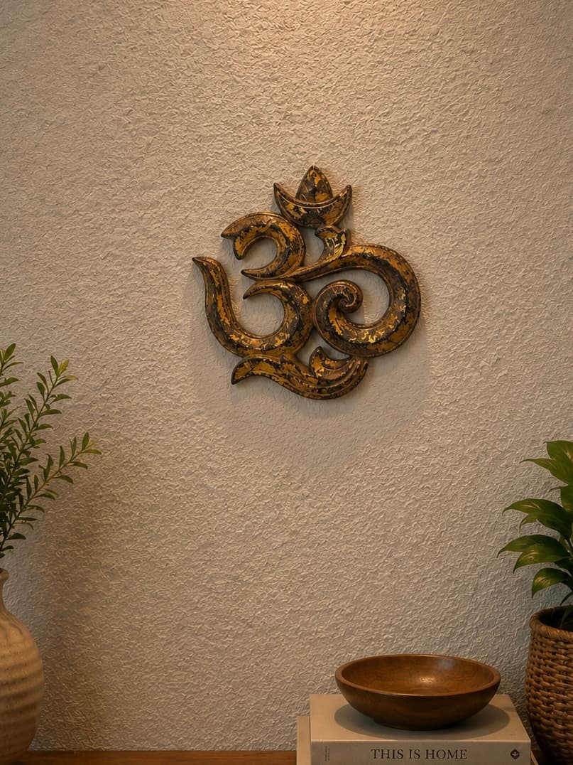 Om Wood Wall Art (Rustic · Antique)