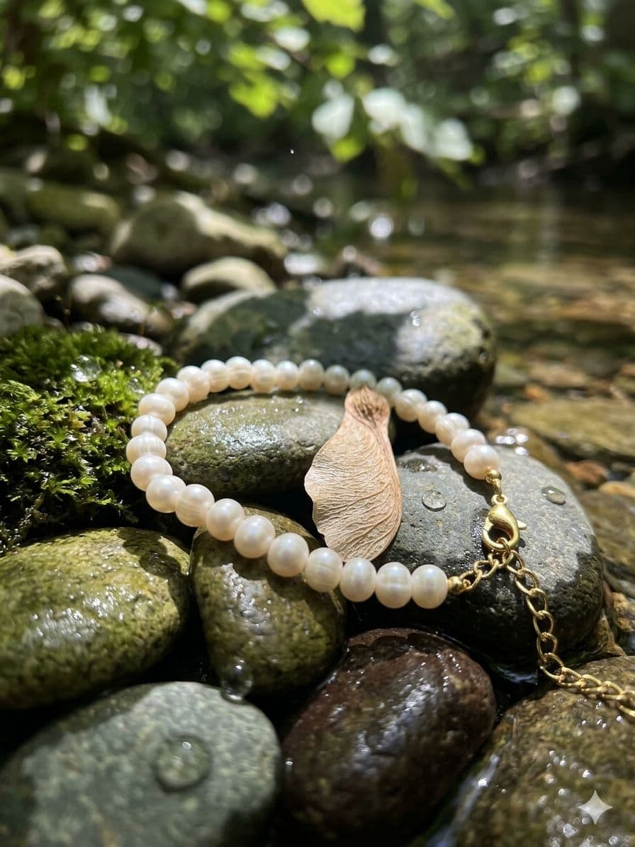 Small Round Pearl Bracelet (delicate, everyday)