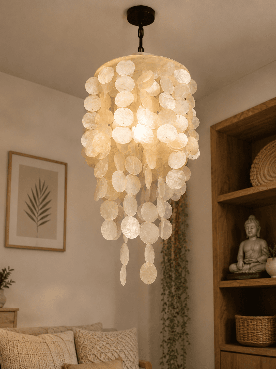 Capiz Shell Round Chandelier