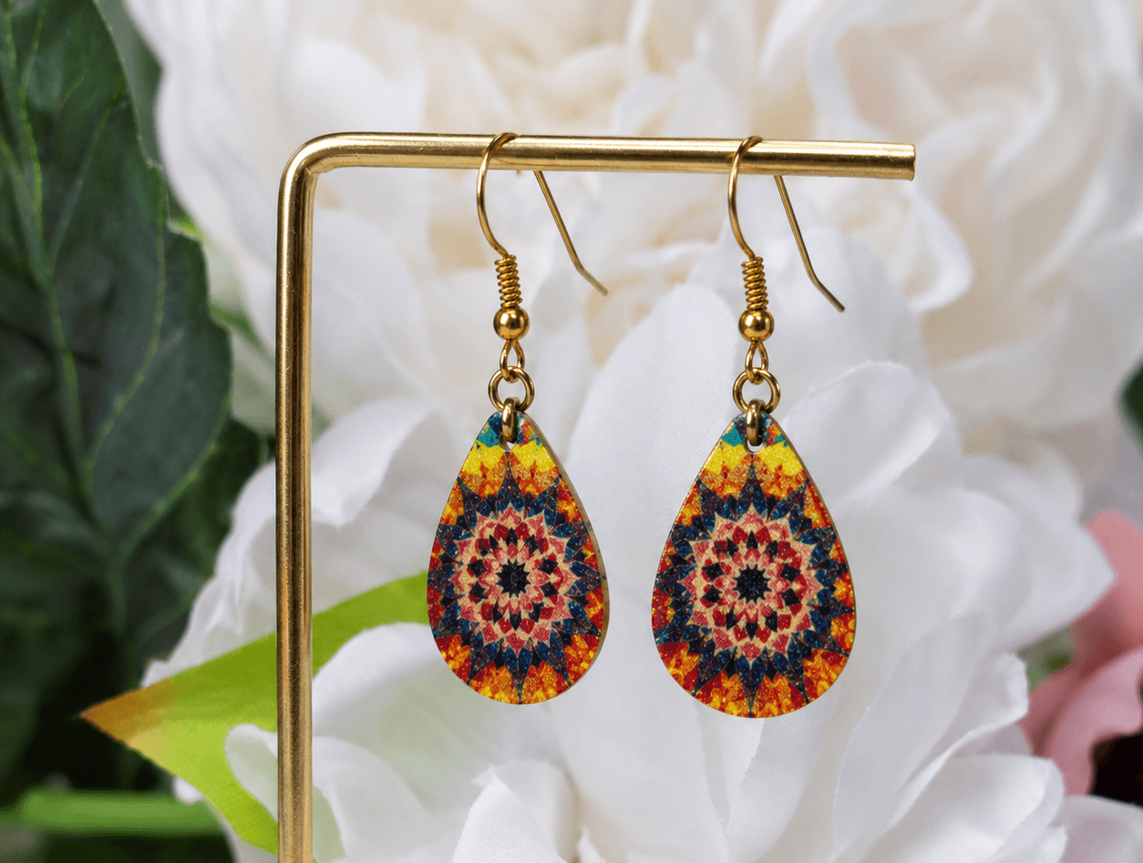 Metal Teardrop Earrings