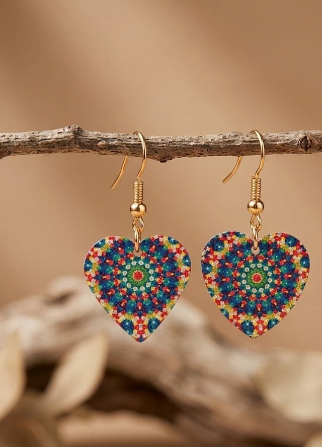 Metal Heart Earrings