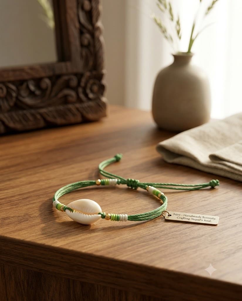 Cowrie Shell Cord Bracelet