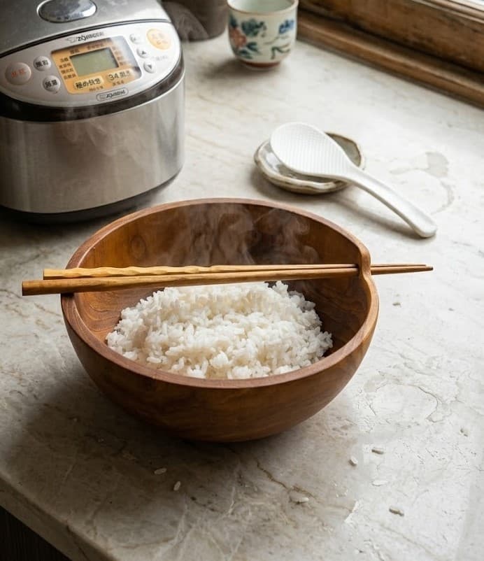 Wooden Bowl with Chopsticks (Large)
