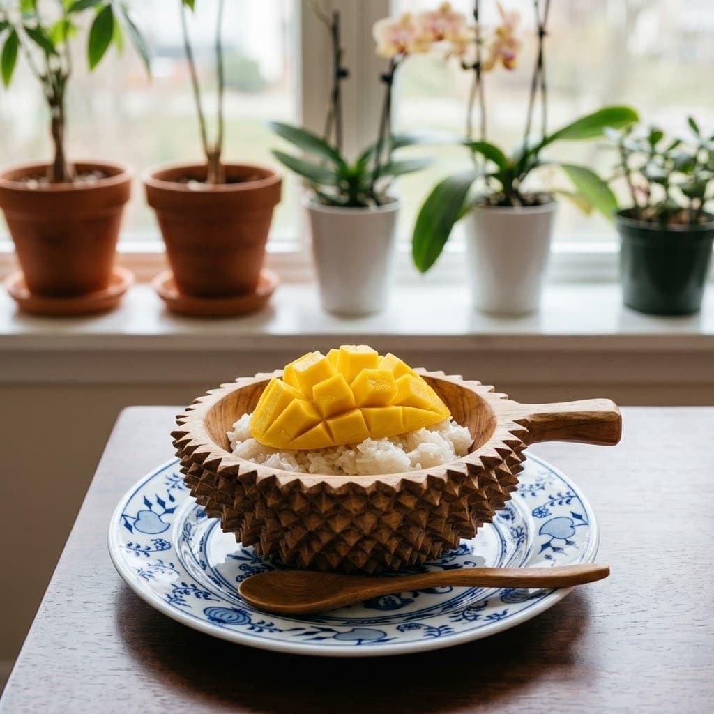 Durian-Style Wooden Bowl