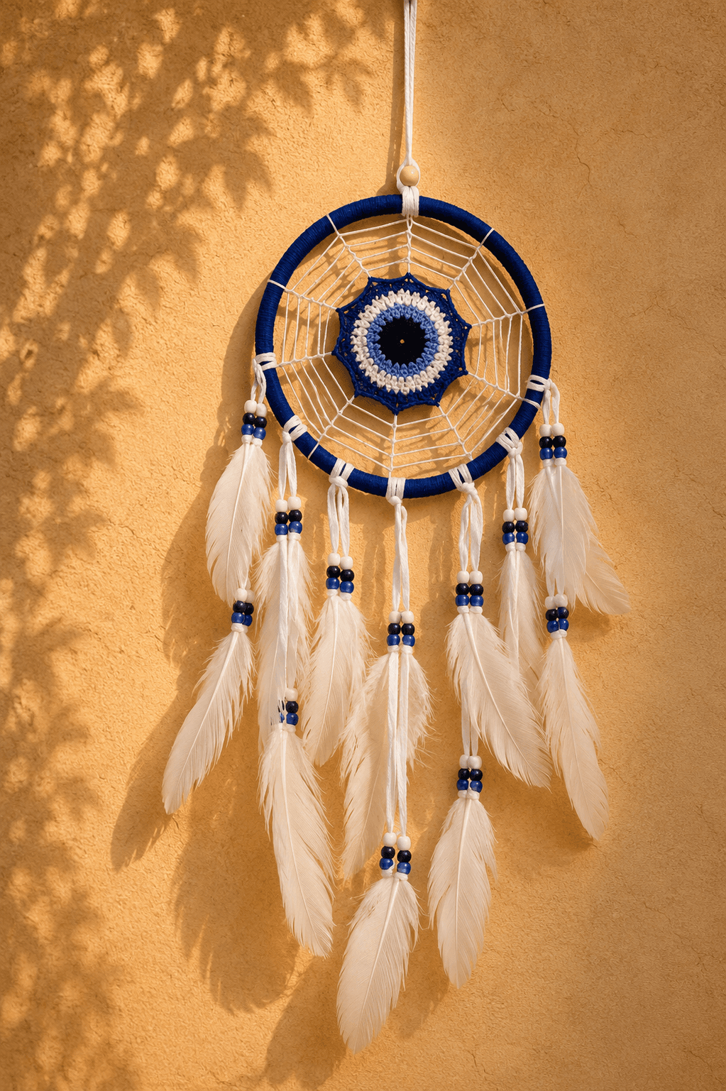 Macramé Web Evil Eye Dreamcatcher