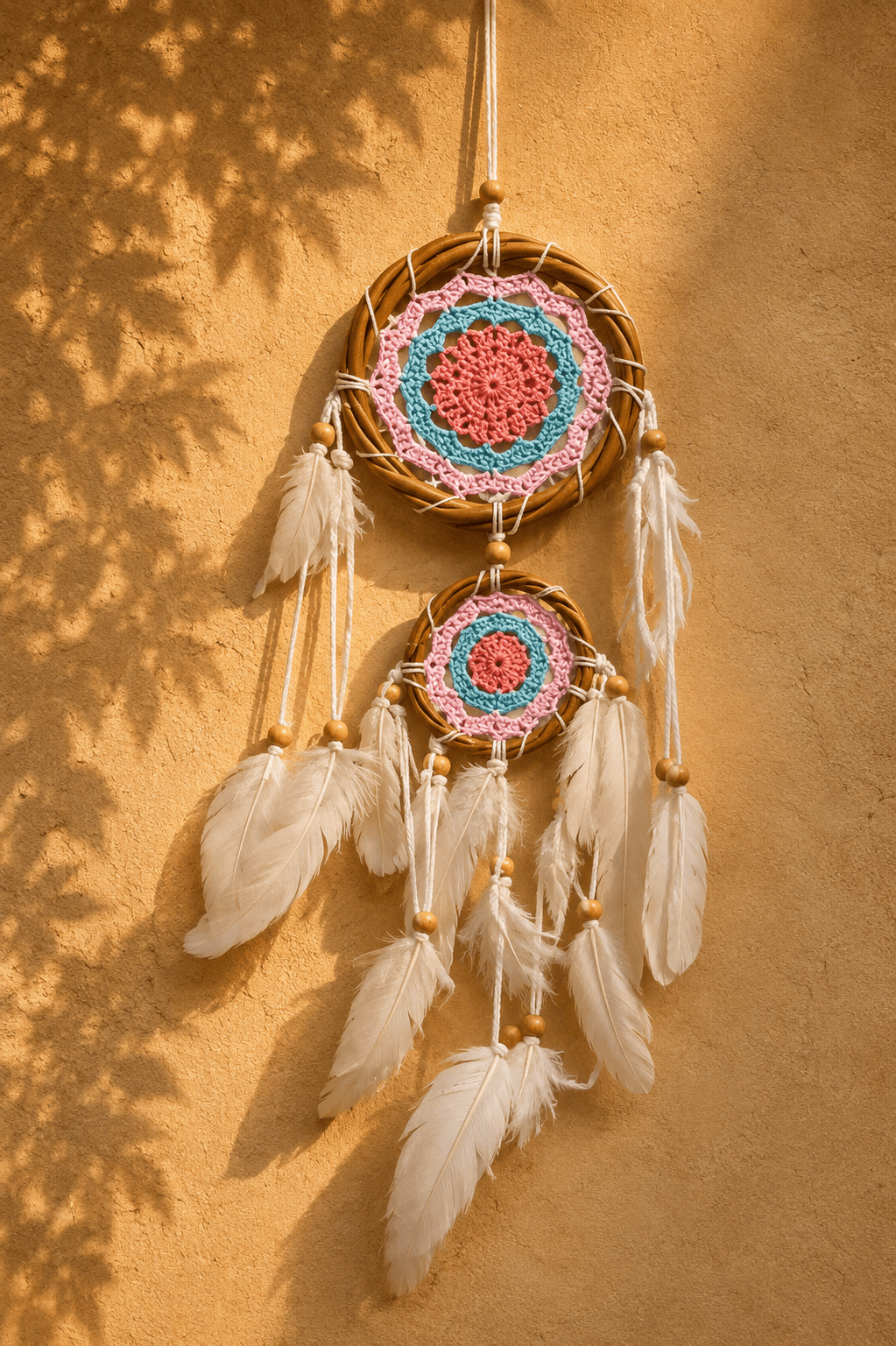 Double Hoop Cane Dreamcatcher