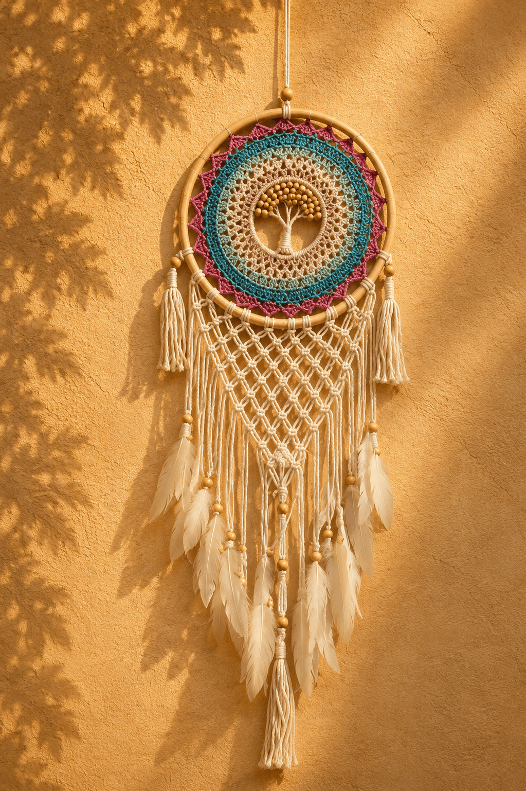 Pastel Tree of Life Mandala Dreamcatcher