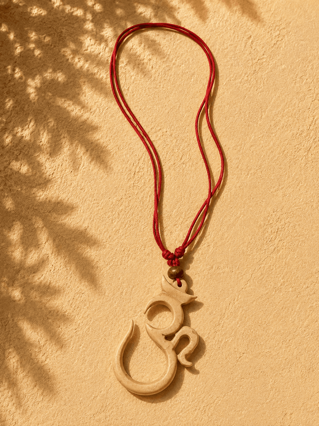 Handmade Wooden Necklace - Om