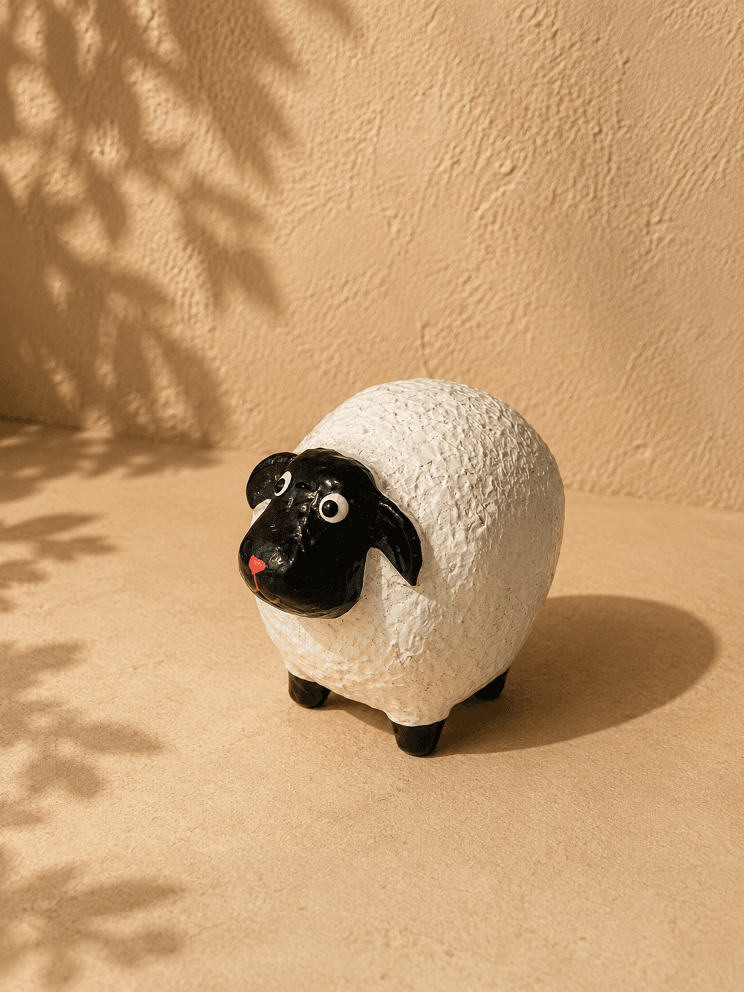 Handmade Wooden Sheep Sculpture