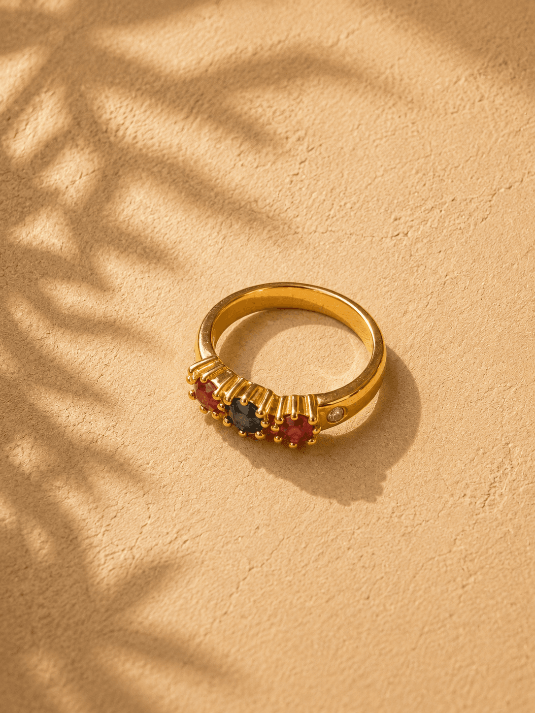 Handmade Multi Stone Gold Plated Ring