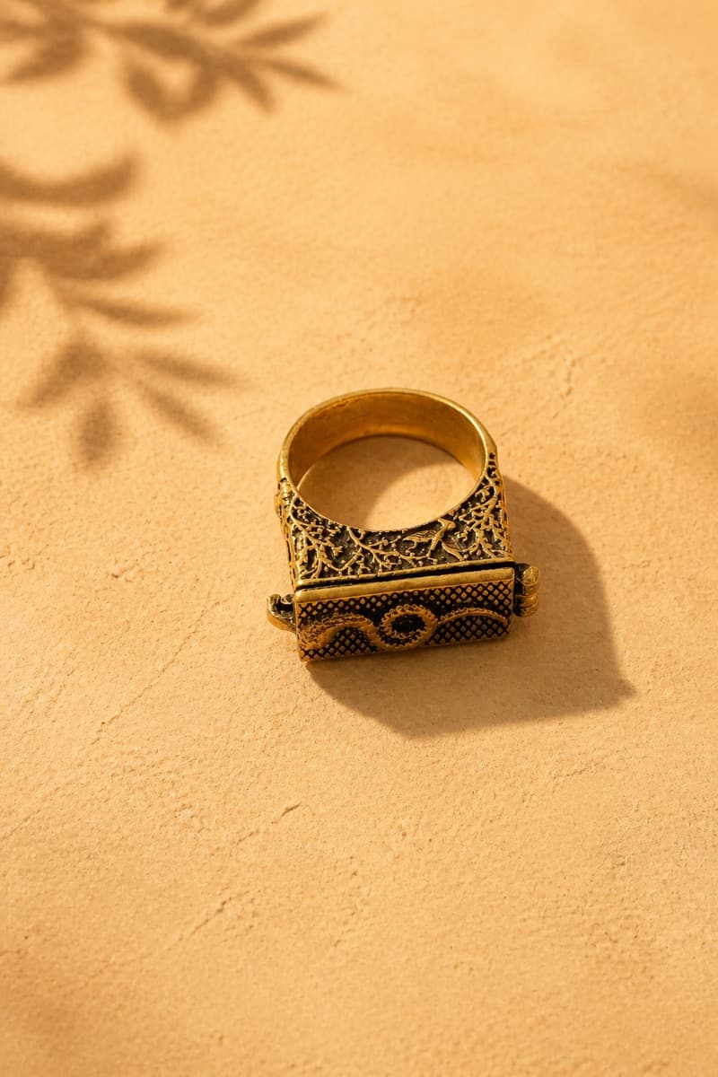 Vine Locket Box Ring