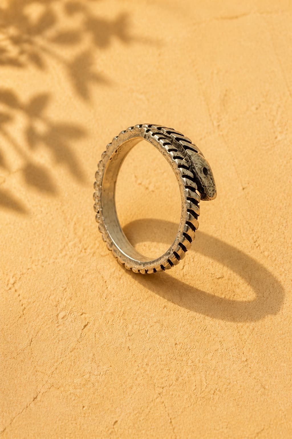 Coiled Snake Ring (brushed finish)