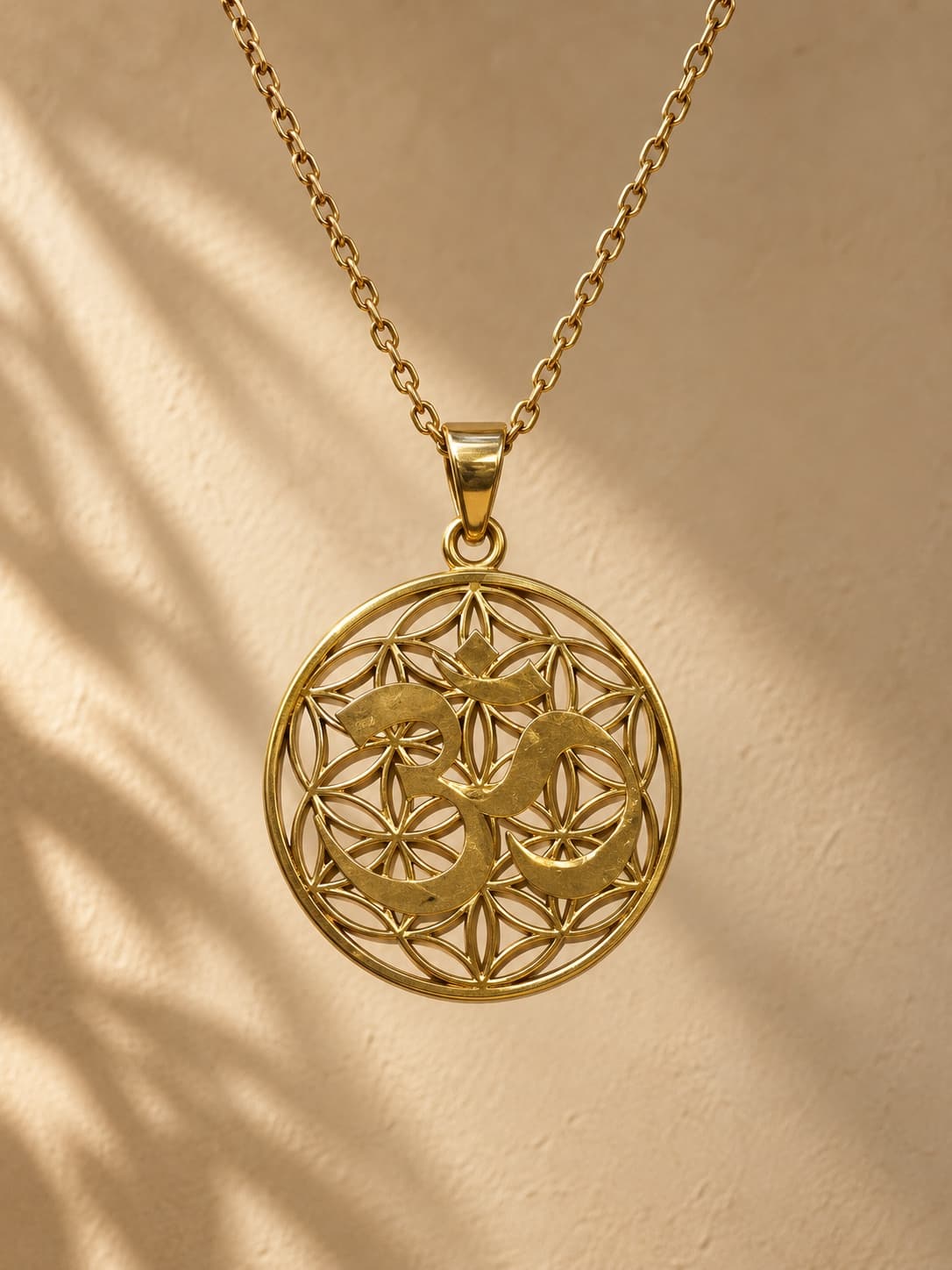 Om Flower-of-Life Medallion Necklace